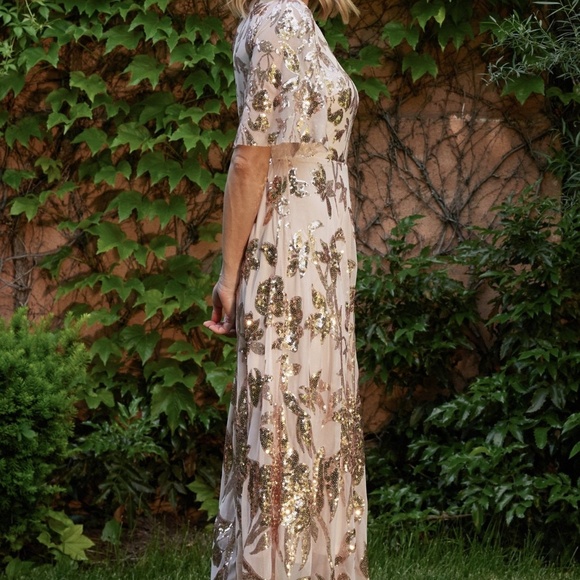 Baltic Born Lucy Sequin Dress | Rose Gold Size SS - Picture 3 of 7